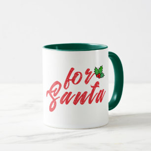 Mug cadeau de Noël, Festive Rouge et Vert Holly