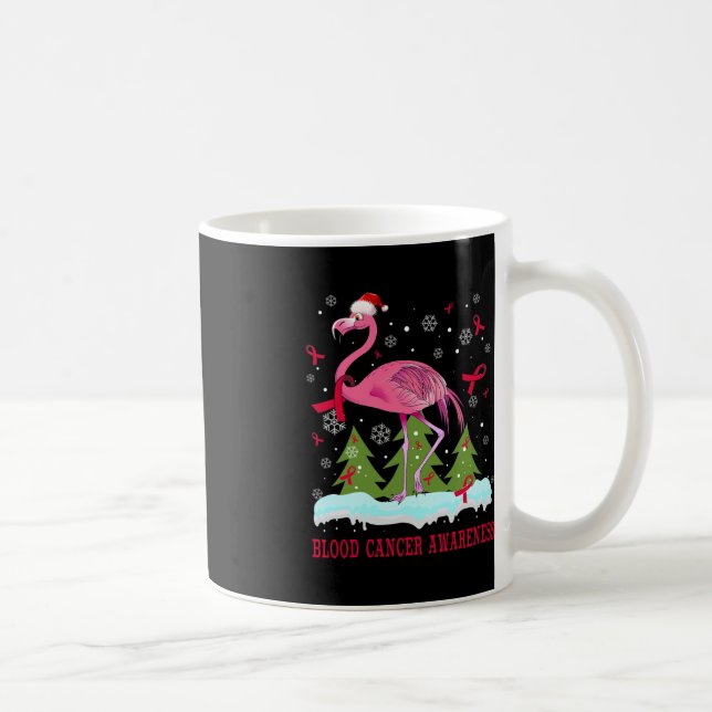 Mug cadeau de noël flamingo de la conscience du cancer (Droite)