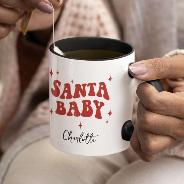 Mug Cadeau de Noël moderne SANTA BABY (Créateur téléchargé)