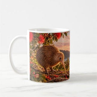 Mug Cadeau de Noël néo-zélandais avec oiseau kiwi et p