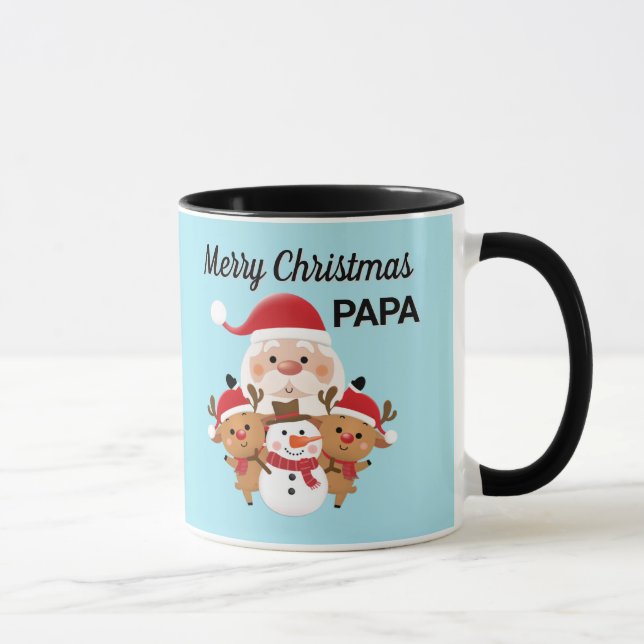 Mug cadeau de Noël PAPA (Droite)