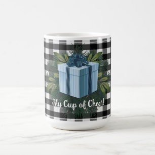 Mug Cadeau de Noël Plaid Buffalo Bleu