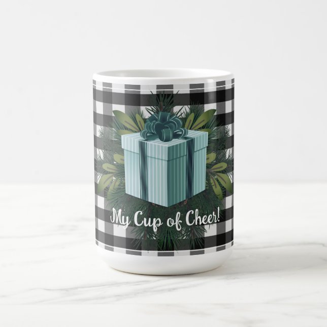 Mug Cadeau de Noël Plaid Buffalo | TURQUOISE (Centre)