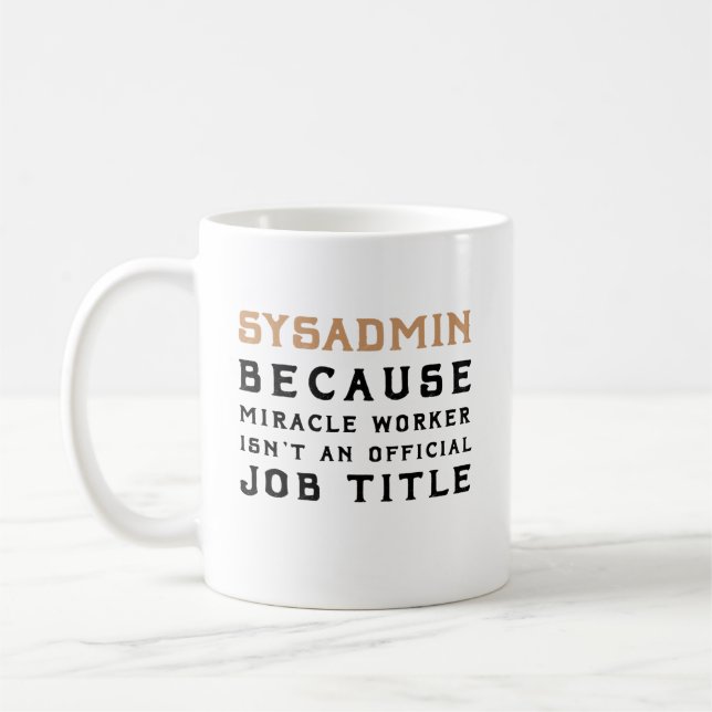 Mug cadeau de Noël pour l'administrateur système  (Gauche)