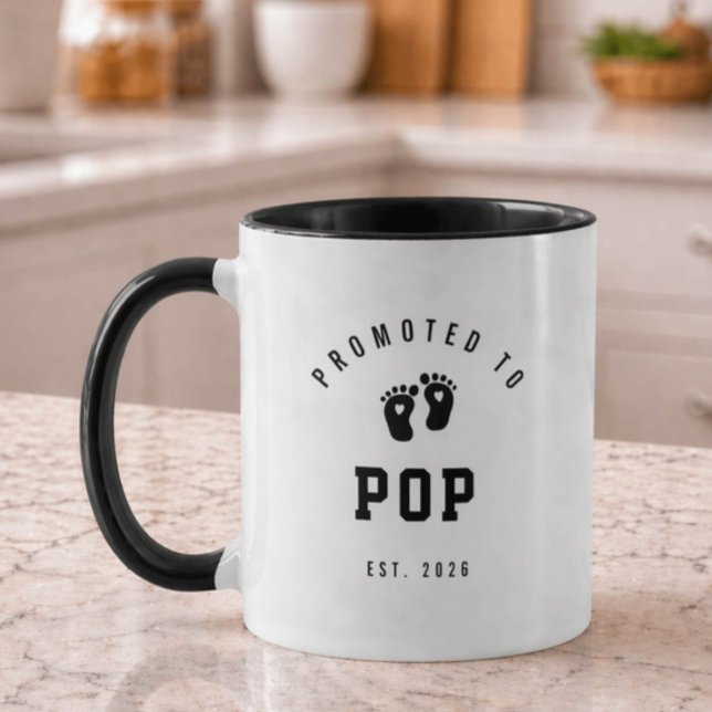 Mug Cadeau de nouveau grand-père pour être promu à Pop (Créateur téléchargé)