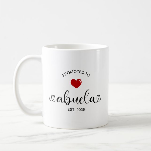 Mug Cadeau de nouvelle grand-mère Abuela établi (Gauche)