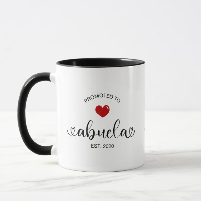 Mug Cadeau de nouvelle grand-mère Abuela établi (Gauche)
