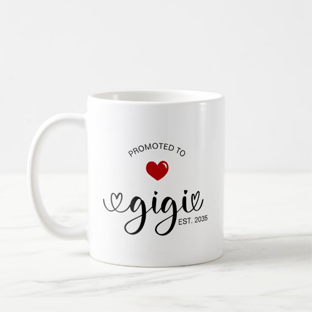 Mug Cadeau de nouvelle grand-mère Gigi (Gauche)