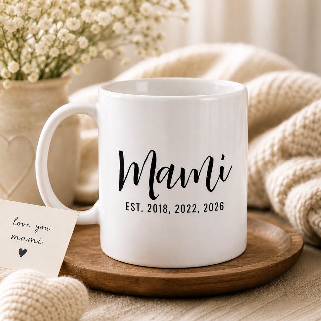 Mug Cadeau de nouvelle mère établi par Mami (Créateur téléchargé)
