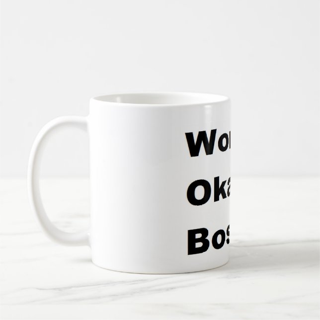 Mug Cadeau de patron d'Okayest du monde humoristique (Gauche)