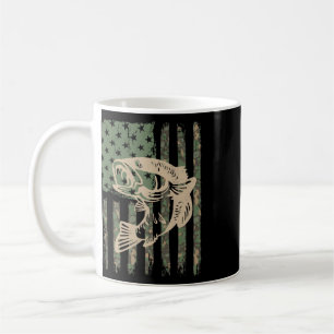 Mug Cadeau de pêche à la Byss Drapeau Usa Camouflage G