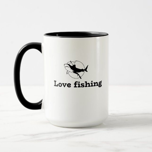 Mug cadeau de pêche, poisson, pêche  (Gauche)