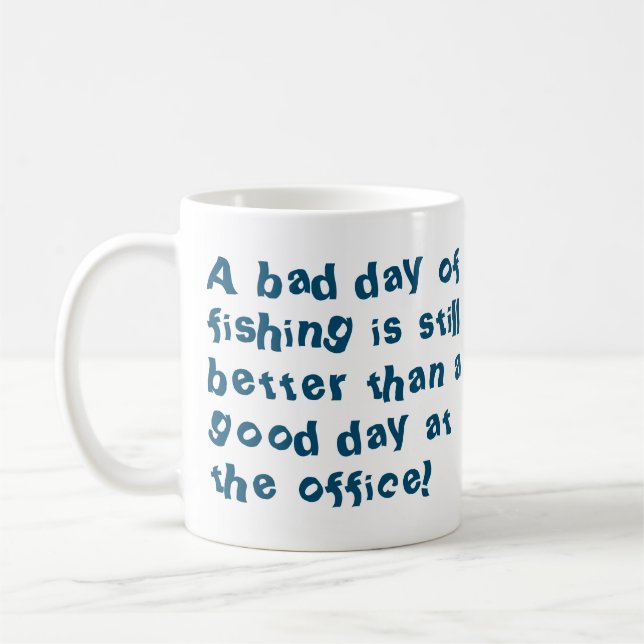 Mug Cadeau de pêcheur ou de pêcheur avec citation de p (Gauche)