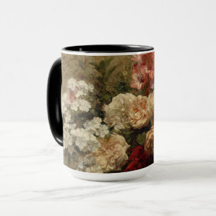 Mug Cadeau de peinture florale antique