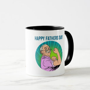 Mug Cadeau de personnage de dessin animé de super-papi