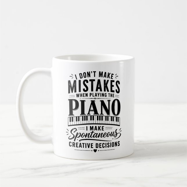 Mug Cadeau de piano pour pianiste et professeur de mus (Gauche)