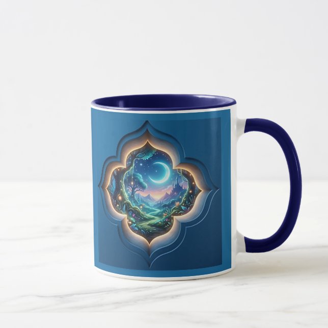 Mug Cadeau de Portail de la Forêt Enchantée au Clair d (Droite)