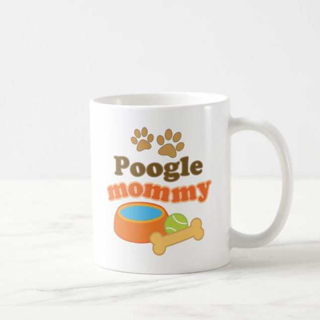 Mug Cadeau de race de chien de maman de Poogle (Droite)