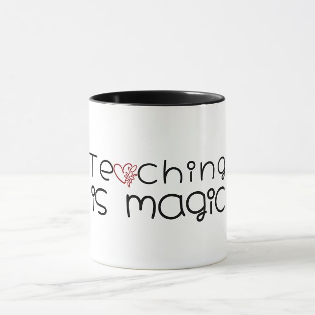 Mug Cadeau de reconnaissance de cadre de cœur d'enseig (Centre)