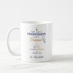 Mug Cadeau de reconnaissance du médecin personnalisé