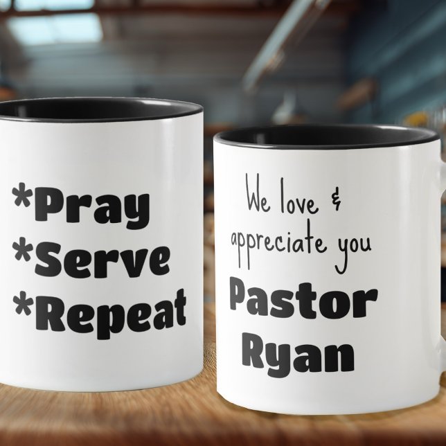 Mug Cadeau de reconnaissance pour pasteur Personnalisé (Créateur téléchargé)