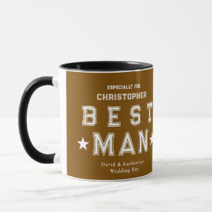 Mug Cadeau de Remerciement au Témoin Brun