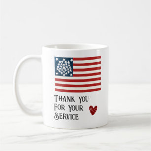 Mug Cadeau de remerciement aux vétérans pour leur serv