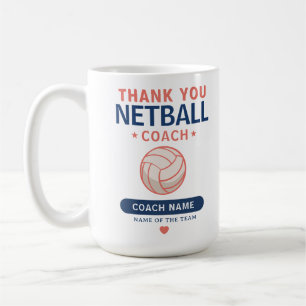 Mug Cadeau de Remerciement pour l'Entraîneur de Netbal