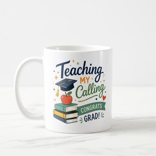 Mug Cadeau de remise de diplôme pour l'enseignement es (Gauche)