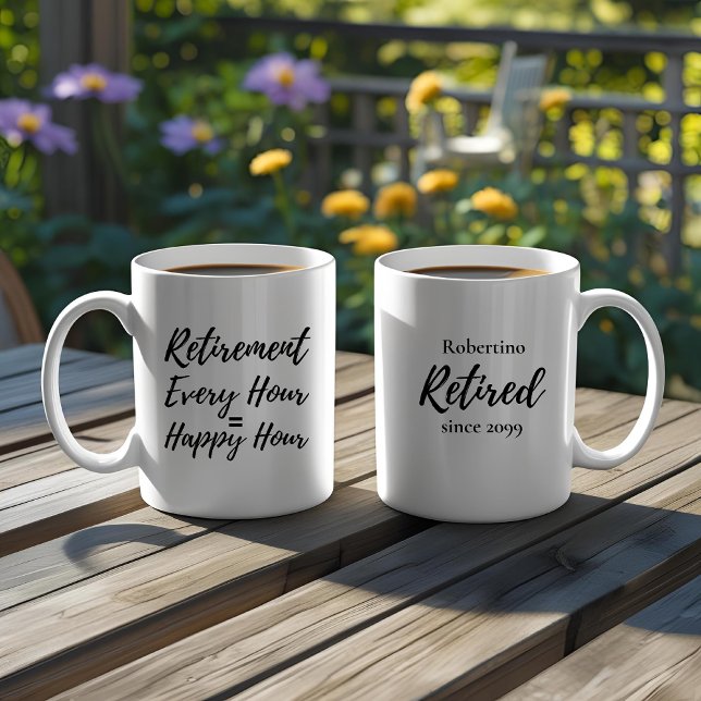 Mug Cadeau de retraite drôle à chaque heure Happy Hour (Créateur téléchargé)