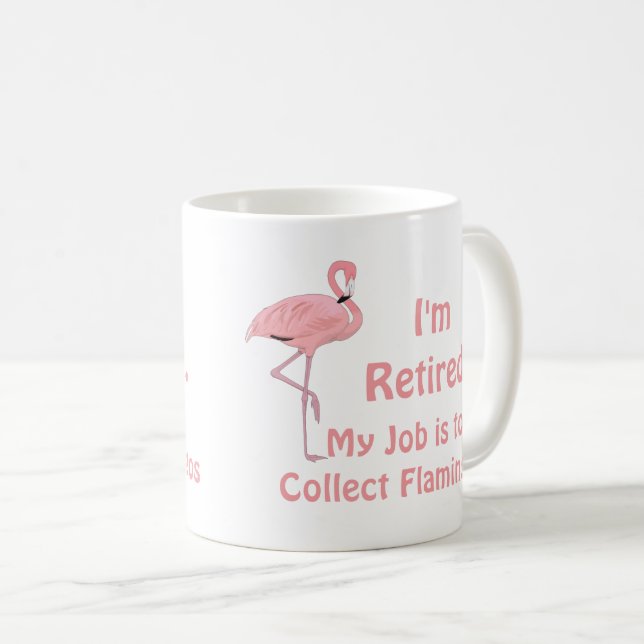 Mug Cadeau de retraite drôle de flamant de pelouse (Devant droit)