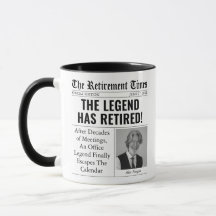 Cadeau de retraite drôle Titre de journal personna
