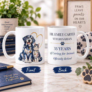 Mug Cadeau de retraite élégant pour vétérinaire de chi