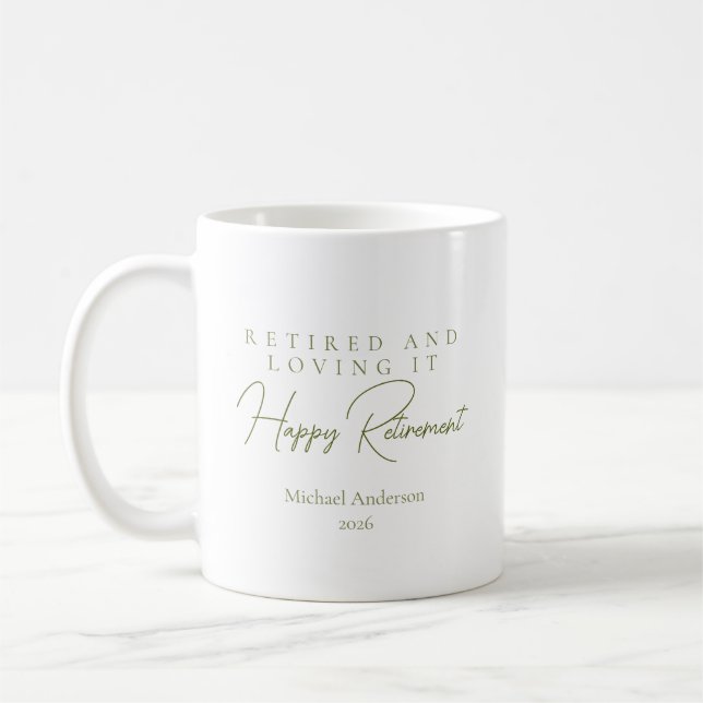 Mug Cadeau de retraite et d'amour (Gauche)