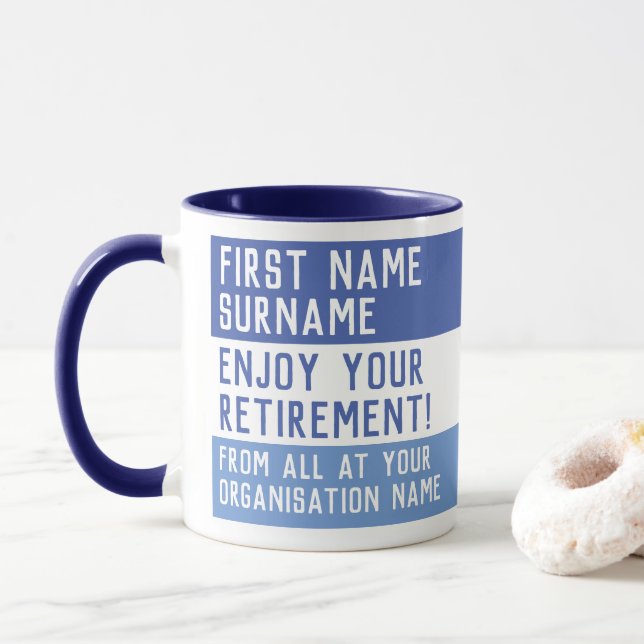 Mug Cadeau de retraite personnalisé (Avec donut)