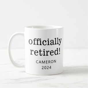 Mug Cadeau de retraite personnalisé avec nom et année