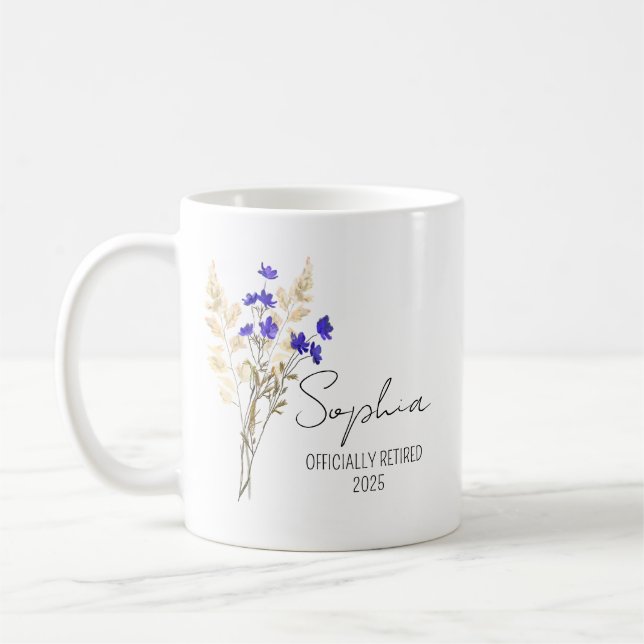 Mug Cadeau de retraite personnalisé, Cadeau de retrait (Gauche)