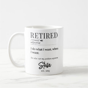 Mug Cadeau de retraite personnalisé - Définition à la