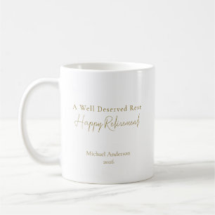 Mug Cadeau de retraite personnalisé repos bien mérité