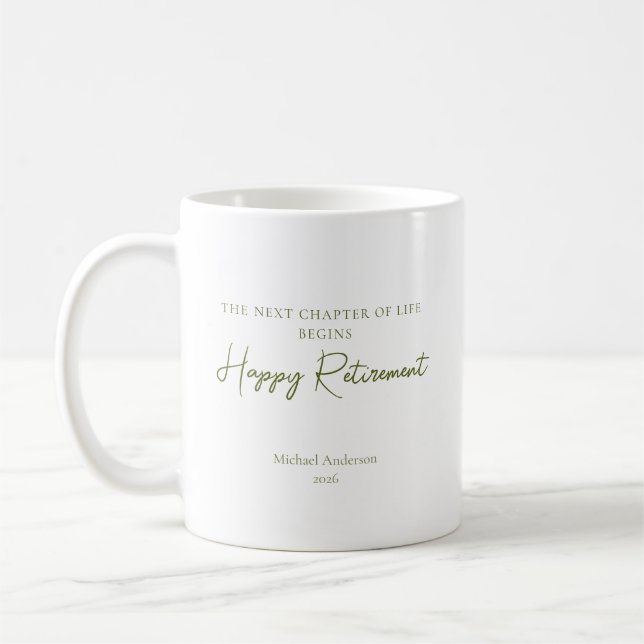 Mug Cadeau de retraite pour le prochain chapitre de la (Gauche)