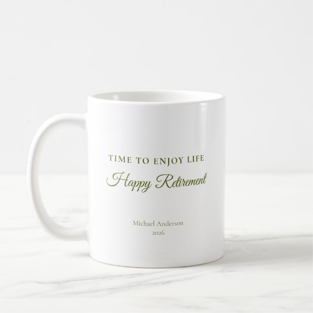Mug Cadeau de retraite pour profiter de la vie (Gauche)