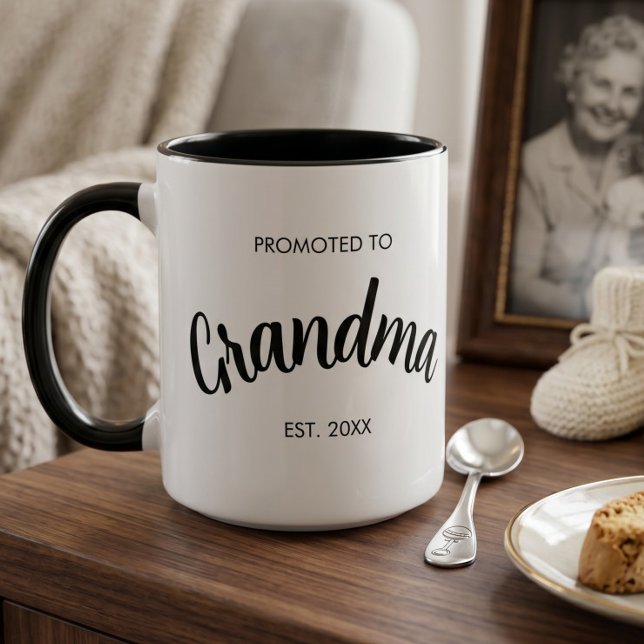 Mug Cadeau de révélation de grossesse de grand-mère pr (Créateur téléchargé)