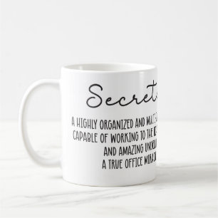 Mug Cadeau de secrétaire inspirant personnalisé