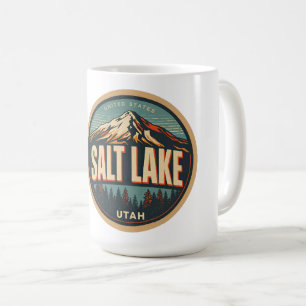 Mug Cadeau de ski vintage Salt Lake City nature Utah