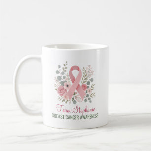 Mug Cadeau de soutien contre le cancer du sein à ruban