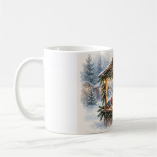 Mug Cadeau de stand de marché de Noël Aquarelle Vin ch