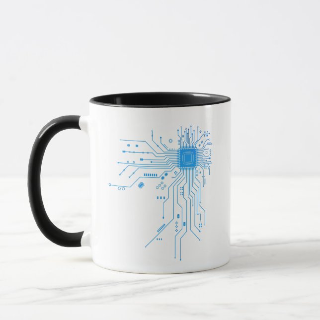 Mug Cadeau de technologie de conception de circuit de  (Gauche)