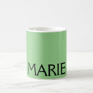 MUG CADEAU DE TEXTE AJOUTEZ VOTRE NOM VERT MINIMAL SIM