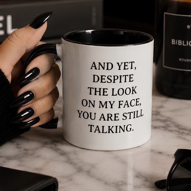 Mug Cadeau de travail drôle “Toujours en train de parl (Créateur téléchargé)