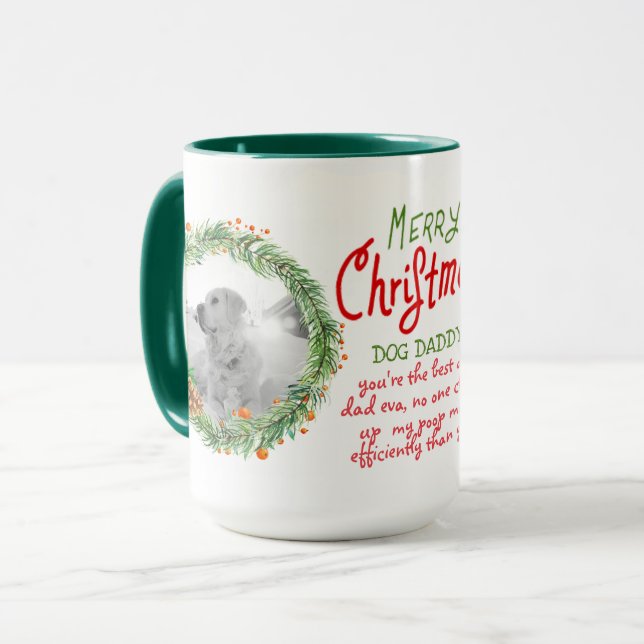 Mug Cadeau de vacances pour DOG MOM ou DAD ajouter 2 P (Devant gauche)
